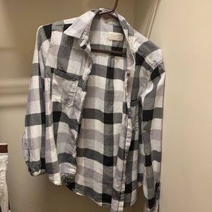 black and white flannel